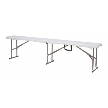 BANCO PLEGABLE MULTIUSOS BLANCO 183 cm.