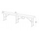 BANCO PLEGABLE MULTIUSOS BLANCO 183 cm. - ilvo.es