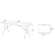 MESA RECTANGULAR PLEGABLE AL CENTRO 244 cm. - ilvo.es