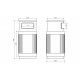 CENICERO / PAPELERA INOX REDON. POLIURETANO CUBO INT. - ilvo.es