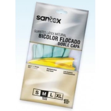 GUANTE FLOCADO BICOLOR (12 pares)