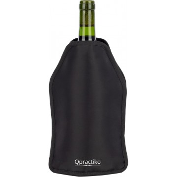 ENFRIADOR PREMIUM VINO Y CAVA NAYLON NEGRO - QPRACTIKO