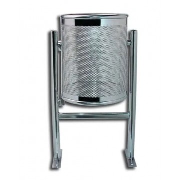 PAPELERA REDONDA BASCULANTE 75 LITROS INOX