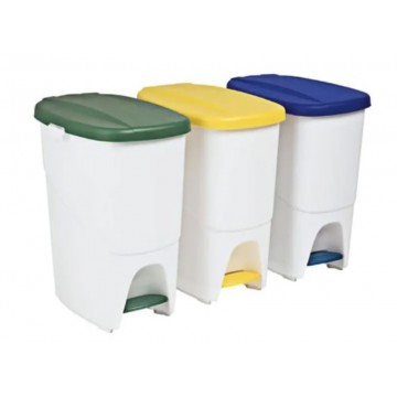 PAPELERAS TAPA DE COLORES CON PEDAL